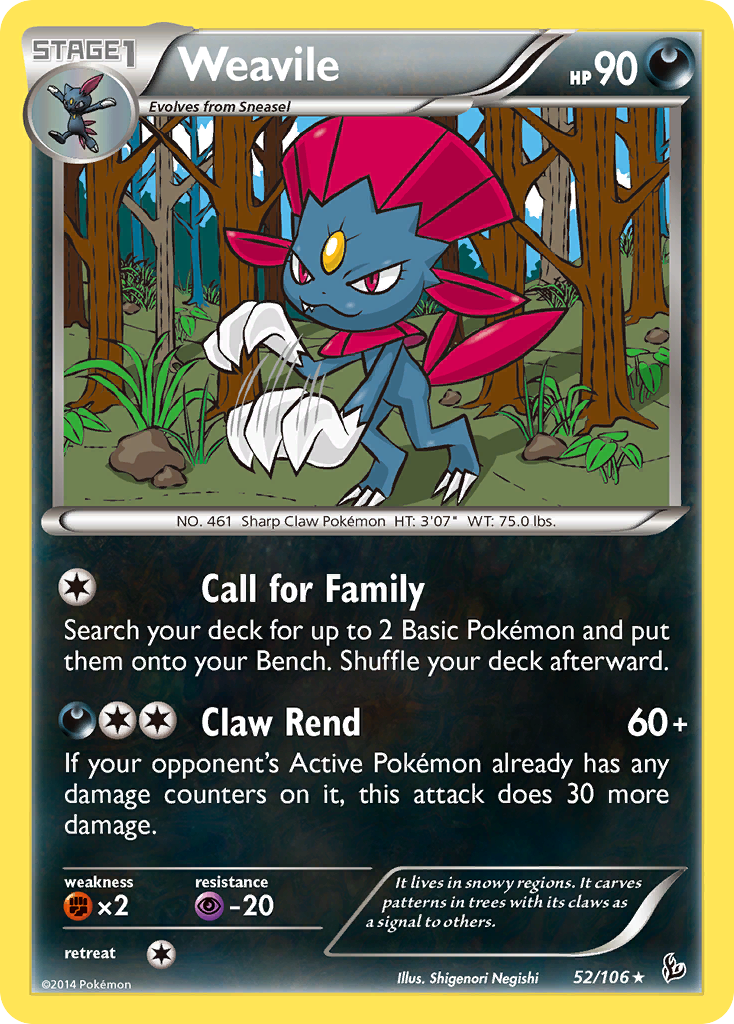 Weavile (52/106) [XY: Flashfire] | Pegasus Games WI