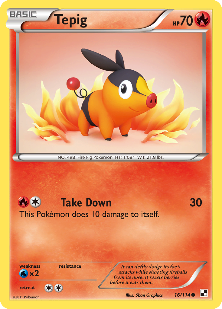 Tepig (16/114) [Black & White: Base Set] | Pegasus Games WI