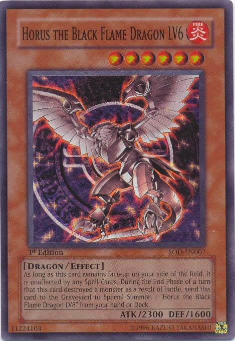 Horus the Black Flame Dragon LV6 [SOD-EN007] Super Rare | Pegasus Games WI