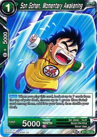 Son Gohan, Momentary Awakening [BT7-055] | Pegasus Games WI