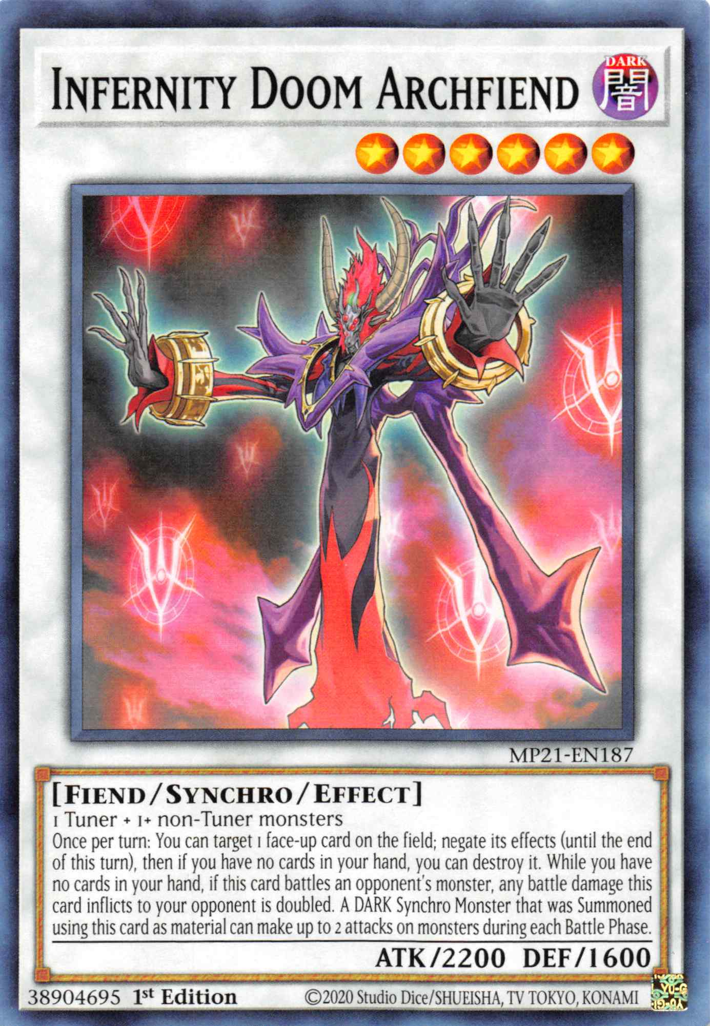 Infernity Doom Archfiend [MP21-EN187] Common | Pegasus Games WI