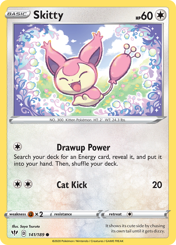 Skitty (141/189) [Sword & Shield: Darkness Ablaze] | Pegasus Games WI