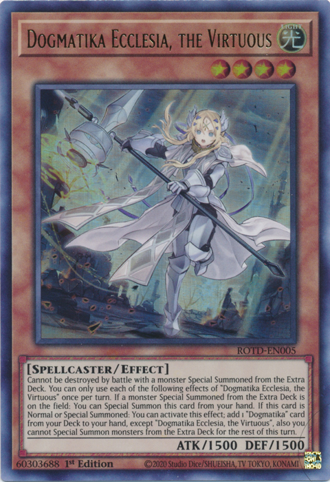 Dogmatika Ecclesia, the Virtuous [ROTD-EN005] Ultra Rare | Pegasus Games WI