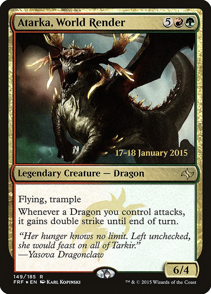 Atarka, World Render [Fate Reforged Prerelease Promos] | Pegasus Games WI