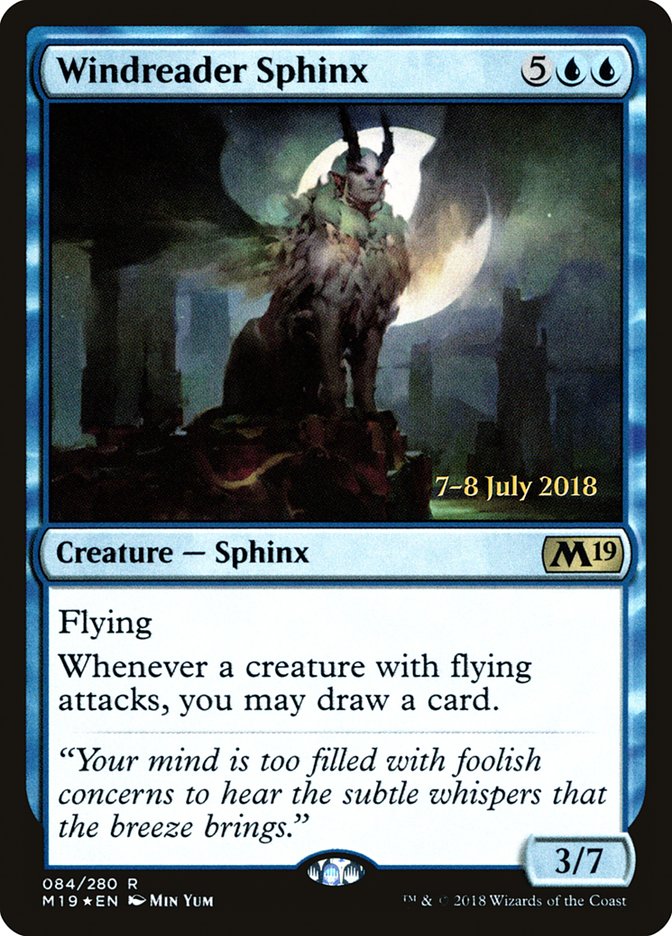 Windreader Sphinx [Core Set 2019 Prerelease Promos] | Pegasus Games WI