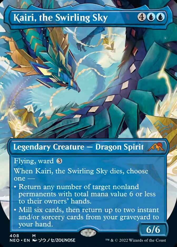 Kairi, the Swirling Sky (Borderless Alternate Art) [Kamigawa: Neon Dynasty] | Pegasus Games WI