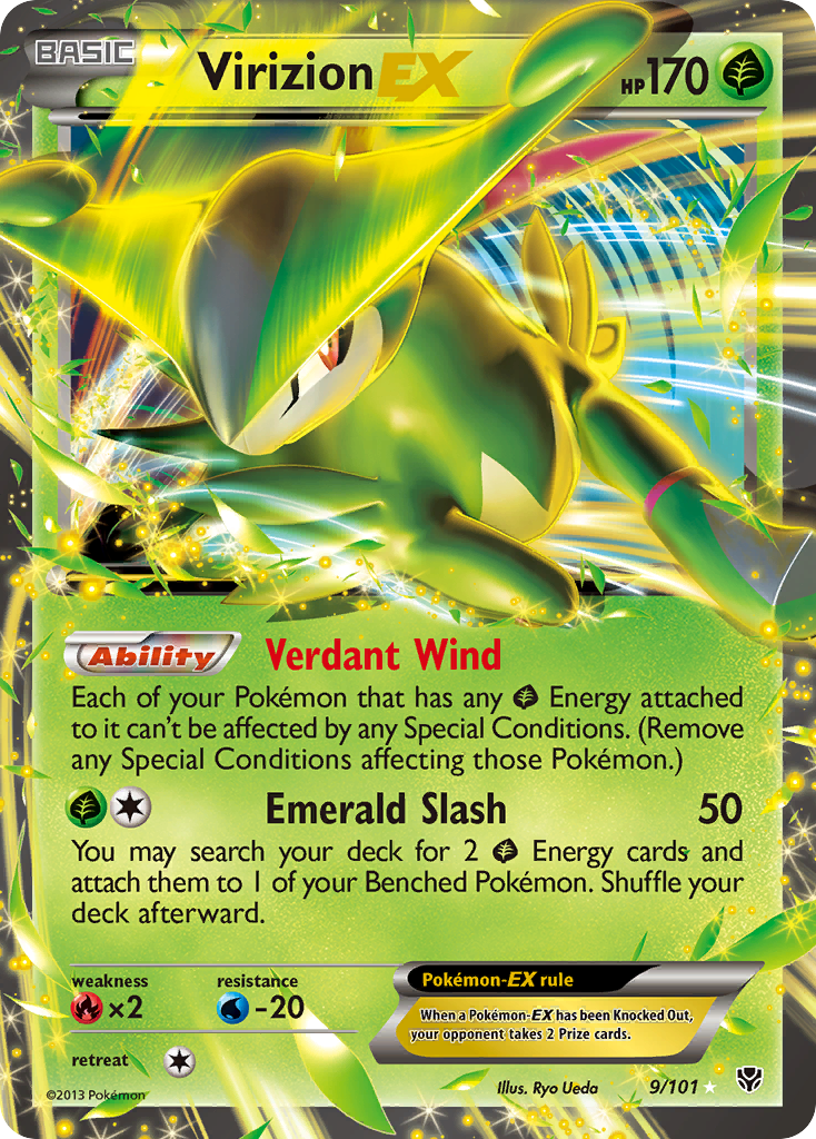 Virizion EX (9/101) [Black & White: Plasma Blast] | Pegasus Games WI