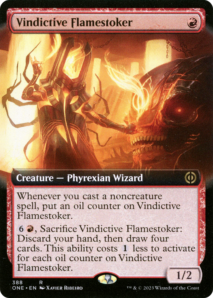 Vindictive Flamestoker (Extended Art) [Phyrexia: All Will Be One] | Pegasus Games WI