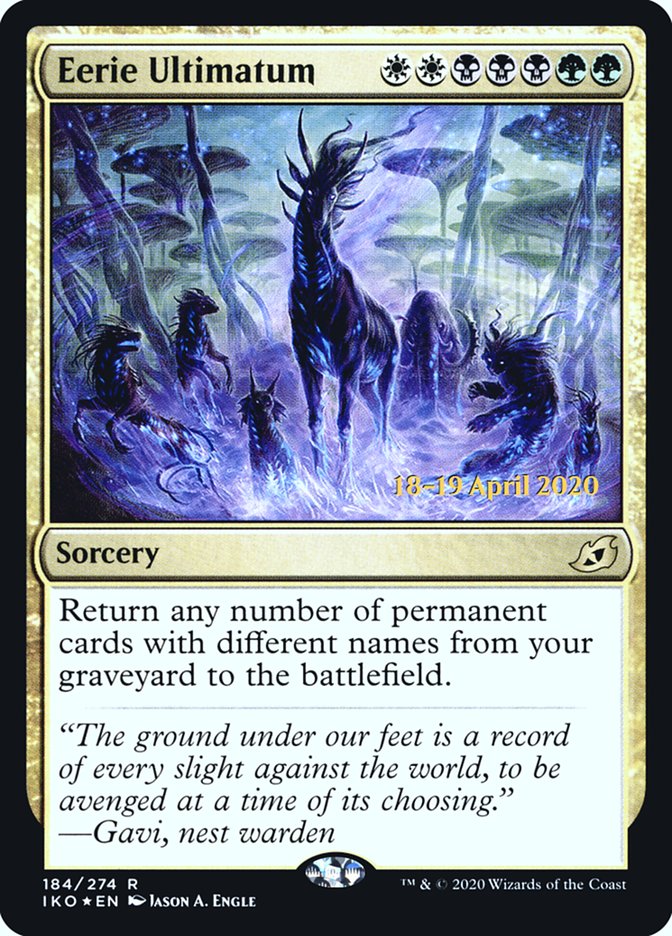 Eerie Ultimatum [Ikoria: Lair of Behemoths Prerelease Promos] | Pegasus Games WI