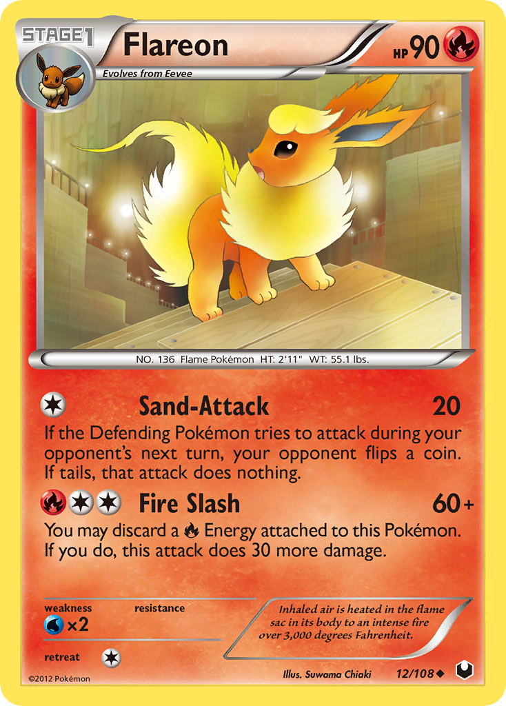 Flareon (12/108) [Black & White: Dark Explorers] | Pegasus Games WI