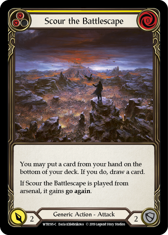 Scour the Battlescape (Yellow) [WTR195-C] Alpha Print Rainbow Foil | Pegasus Games WI