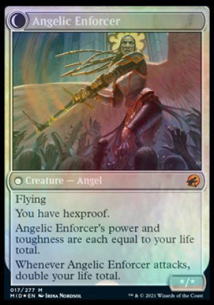 Enduring Angel // Angelic Enforcer [Innistrad: Midnight Hunt Prerelease Promos] | Pegasus Games WI