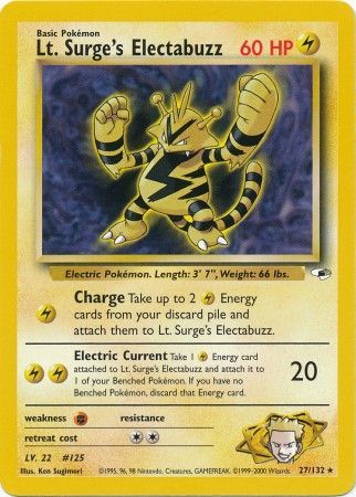 Lt. Surge's Electabuzz (27/132) [Gym Heroes Unlimited] | Pegasus Games WI