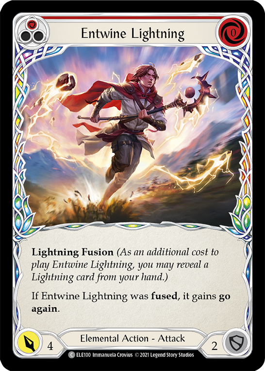 Entwine Lightning (Red) [ELE100] (Tales of Aria)  1st Edition Rainbow Foil | Pegasus Games WI