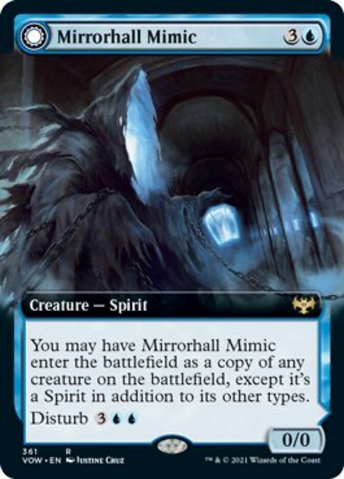 Mirrorhall Mimic // Ghastly Mimicry (Extended Art) [Innistrad: Crimson Vow] | Pegasus Games WI