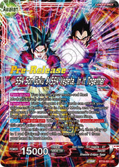 Son Goku & Vegeta // SS4 Son Goku & SS4 Vegeta, In It Together (BT18-001) [Dawn of the Z-Legends Prerelease Promos] | Pegasus Games WI