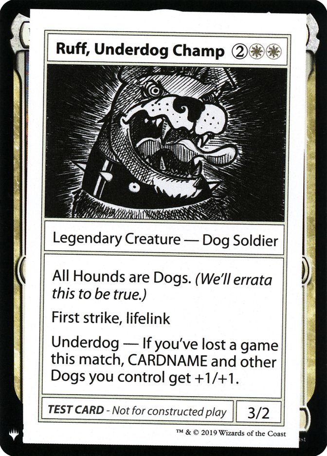 Ruff, Underdog Champ [Mystery Booster Playtest Cards] | Pegasus Games WI
