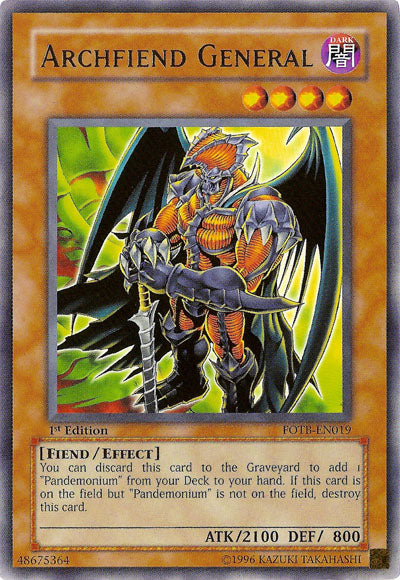 Archfiend General [FOTB-EN019] Rare | Pegasus Games WI