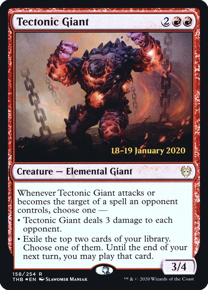 Tectonic Giant [Theros Beyond Death Prerelease Promos] | Pegasus Games WI