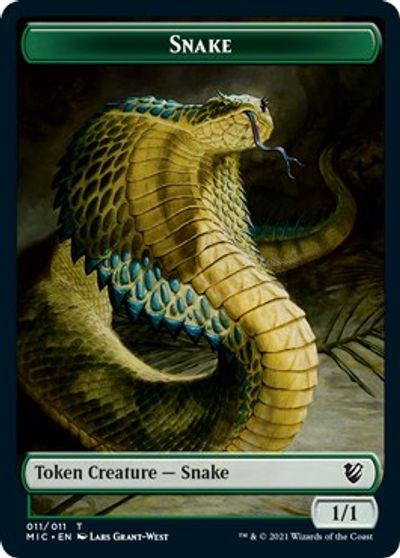 Spirit // Snake Double-Sided Token [Innistrad: Midnight Hunt Commander Tokens] | Pegasus Games WI