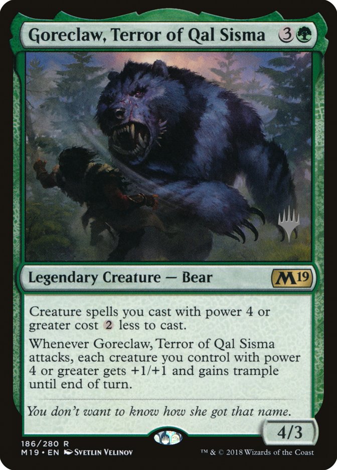 Goreclaw, Terror of Qal Sisma (Promo Pack) [Core Set 2019 Promos] | Pegasus Games WI