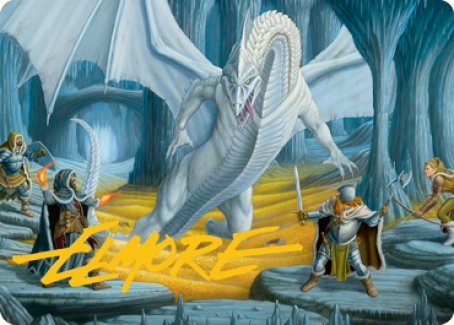 Cave of the Frost Dragon Art Card (Gold-Stamped Signature) [Dungeons & Dragons: Adventures in the Forgotten Realms Art Series] | Pegasus Games WI