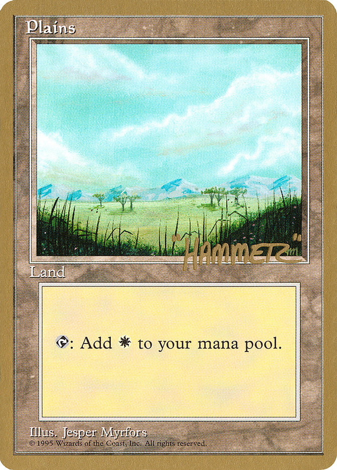 Plains (shr365) (Shawn "Hammer" Regnier) [Pro Tour Collector Set] | Pegasus Games WI