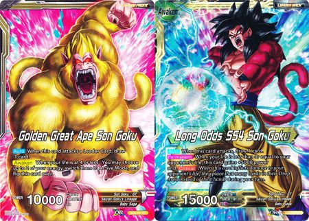 Golden Great Ape Son Goku // Long Odds SS4 Son Goku (SD5-01) [Oversized Cards] | Pegasus Games WI