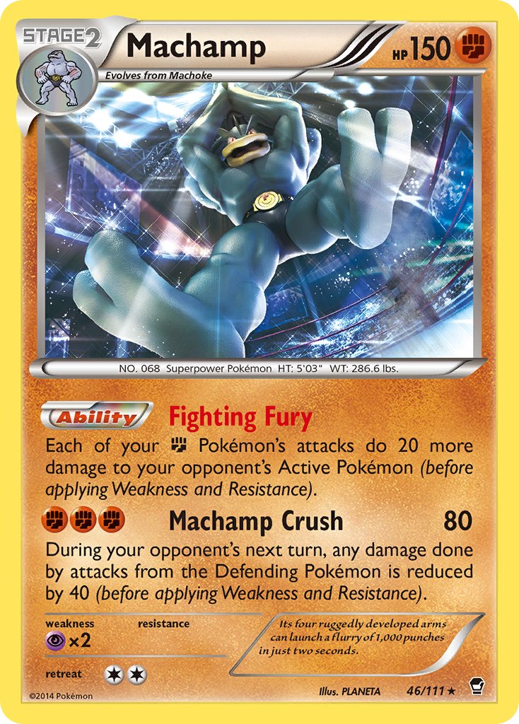 Machamp (46/111) (Cosmos Holo) (Blister Exclusive) [XY: Furious Fists] | Pegasus Games WI