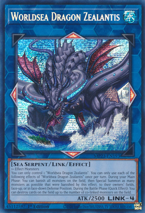 Worldsea Dragon Zealantis [MP23-EN193] Prismatic Secret Rare | Pegasus Games WI