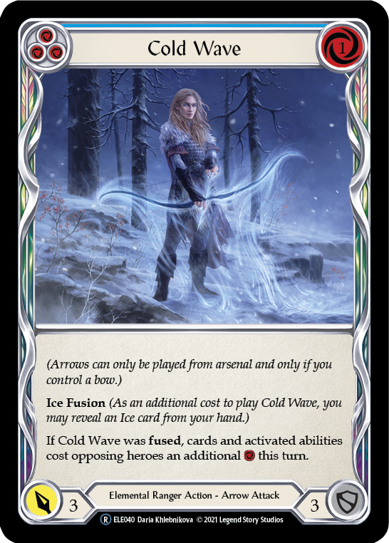 Cold Wave (Blue) [U-ELE040] Unlimited Rainbow Foil | Pegasus Games WI