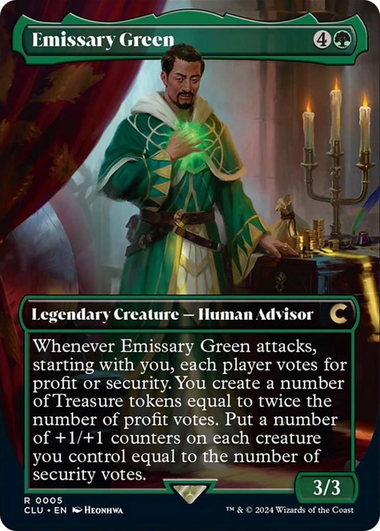 Emissary Green (Borderless) [Ravnica: Clue Edition] | Pegasus Games WI