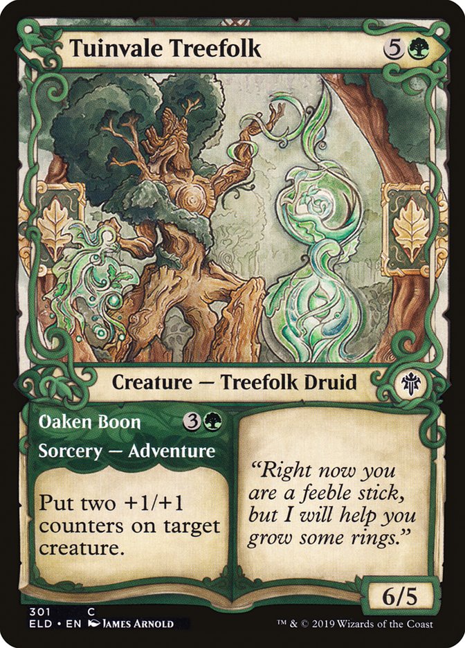 Tuinvale Treefolk // Oaken Boon (Showcase) [Throne of Eldraine] | Pegasus Games WI