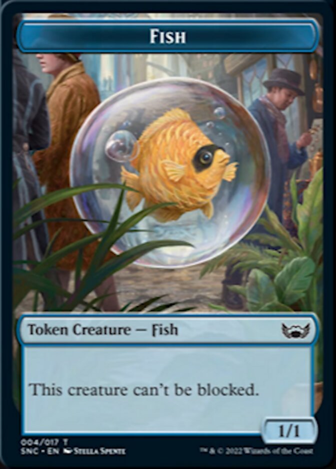 Fish // Rogue Double-Sided Token [Streets of New Capenna Tokens] | Pegasus Games WI