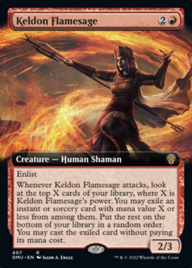 Keldon Flamesage (Extended Art) [Dominaria United] | Pegasus Games WI