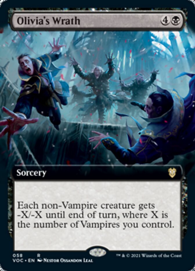 Olivia's Wrath (Extended Art) [Innistrad: Crimson Vow Commander] | Pegasus Games WI