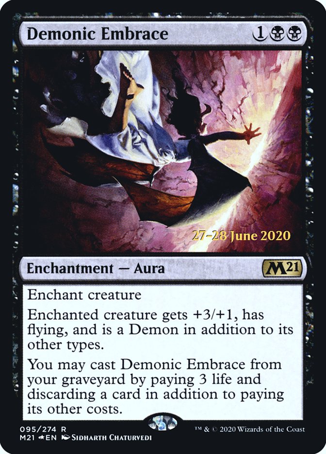 Demonic Embrace [Core Set 2021 Prerelease Promos] | Pegasus Games WI