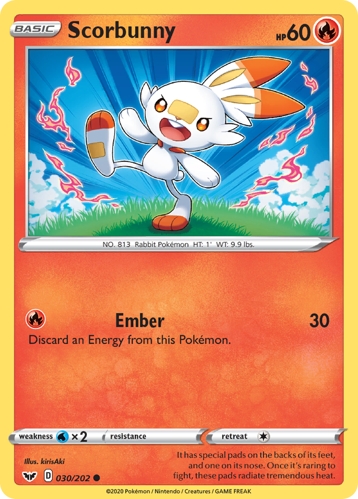 Scorbunny (030/202) [Sword & Shield: Base Set] | Pegasus Games WI