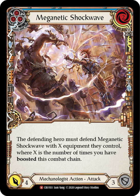 Meganetic Shockwave [CRU103] 1st Edition Rainbow Foil | Pegasus Games WI