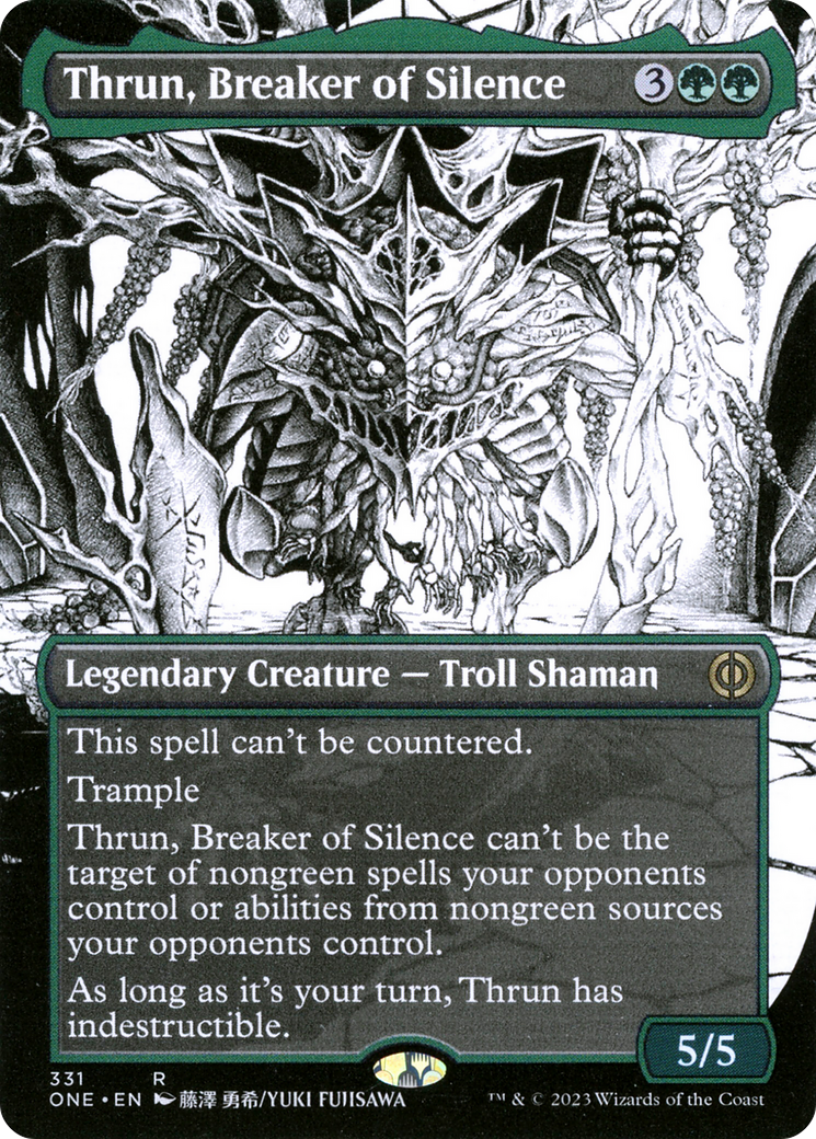 Thrun, Breaker of Silence (Borderless Manga) [Phyrexia: All Will Be One] | Pegasus Games WI