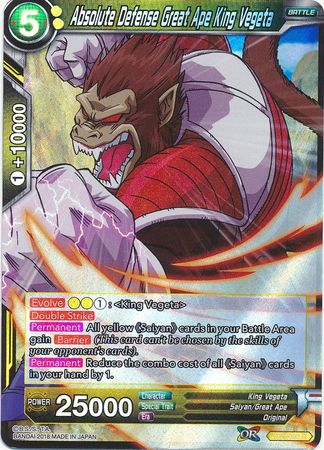 Absolute Defense Great Ape King Vegeta [BT3-092] | Pegasus Games WI