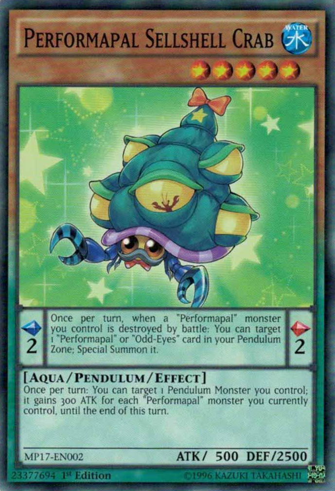 Performapal Sellshell Crab [MP17-EN002] Common | Pegasus Games WI