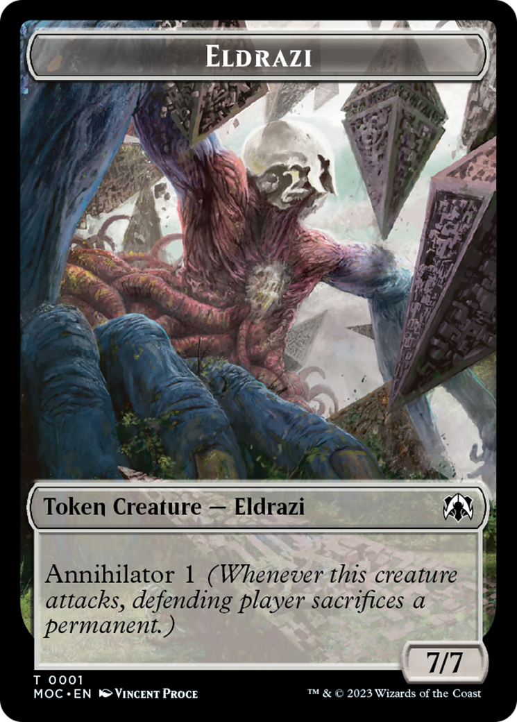 Eldrazi // Angel (4) Double-Sided Token [March of the Machine Commander Tokens] | Pegasus Games WI