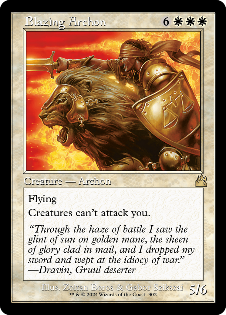 Blazing Archon (Retro Frame) [Ravnica Remastered] | Pegasus Games WI