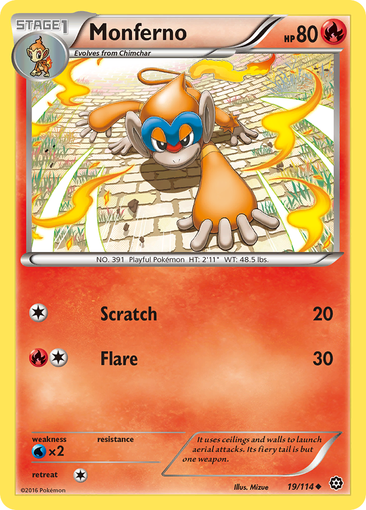 Monferno (19/114) [XY: Steam Siege] | Pegasus Games WI