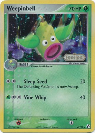 Weepinbell (47/92) (Stamped) [EX: Legend Maker] | Pegasus Games WI