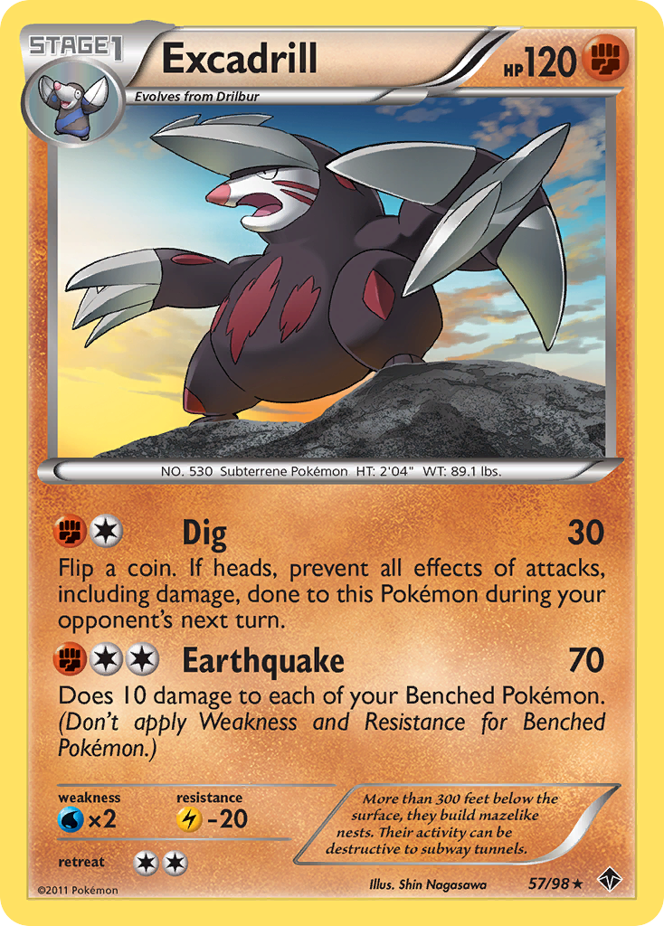 Excadrill (57/98) [Black & White: Emerging Powers] | Pegasus Games WI