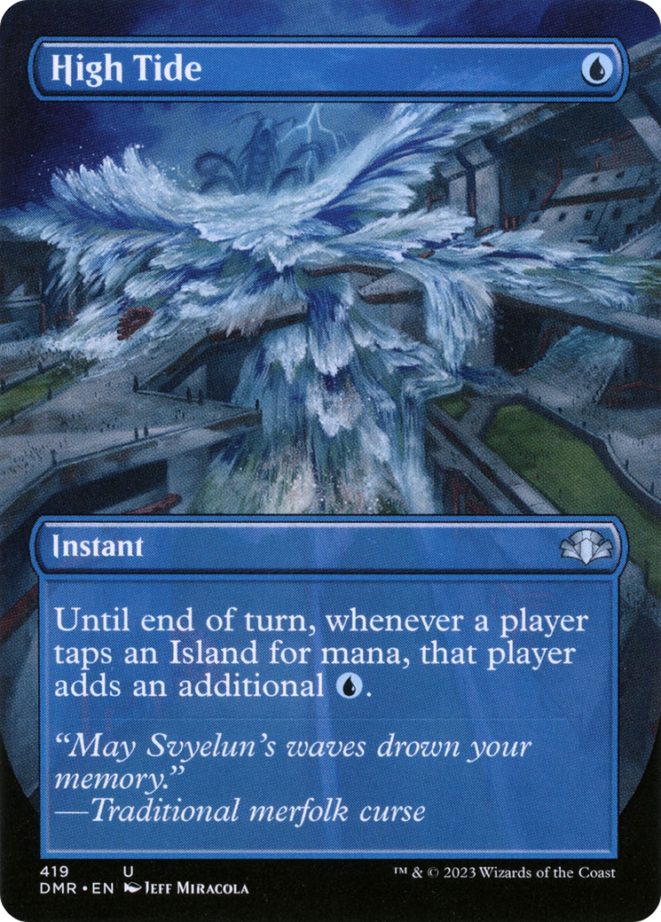 High Tide (Borderless Alternate Art) [Dominaria Remastered] | Pegasus Games WI