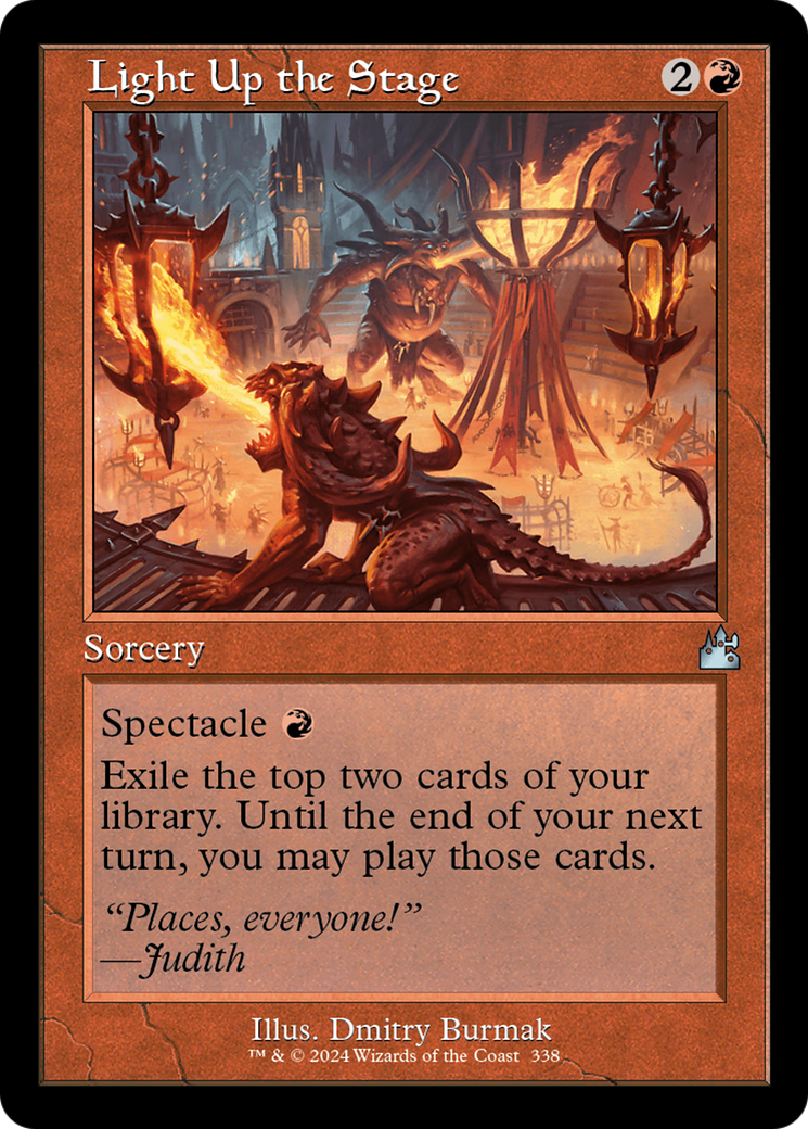 Light Up the Stage (Retro Frame) [Ravnica Remastered] | Pegasus Games WI
