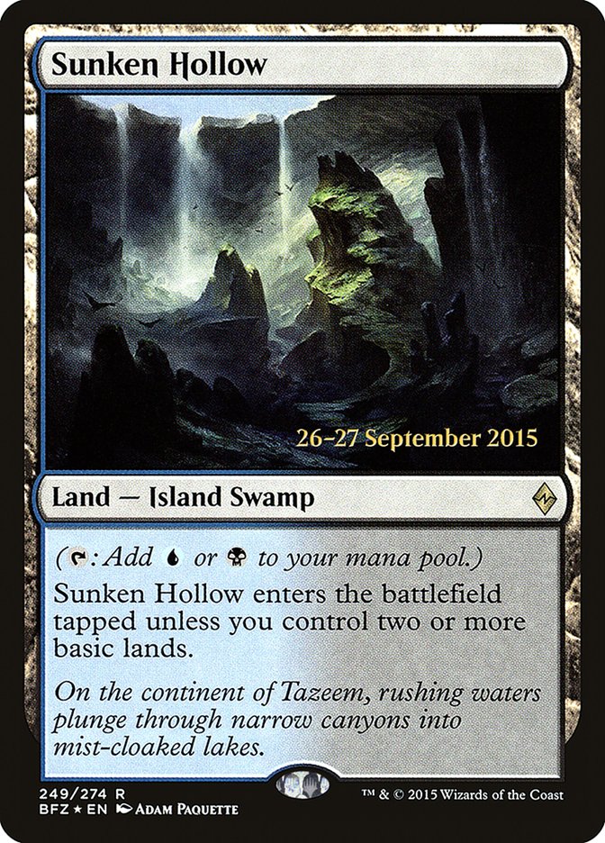 Sunken Hollow [Battle for Zendikar Prerelease Promos] | Pegasus Games WI